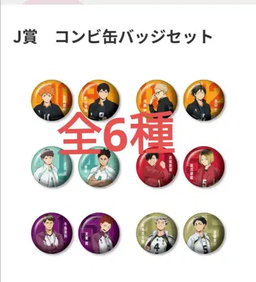 하이큐!! happy 복권 J상 캔뱃지 세트 전 6종 컴플리트