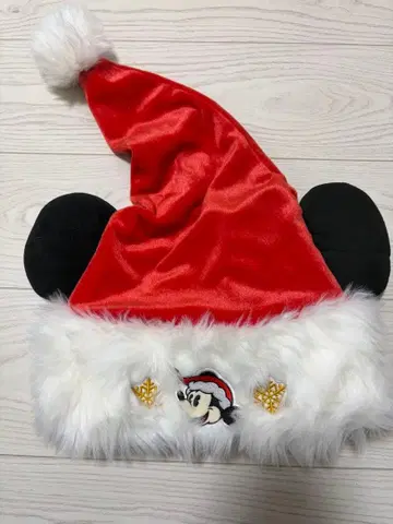 새상품급 미키 산타 모자 2016 크리스마스 팬캡