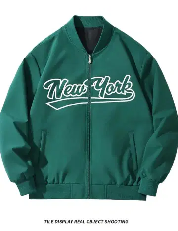 다크 그린 New York 로고 자켓 XL