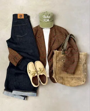 LANDS'END 해리스 트위드 테일러드 자켓 랜드스엔드