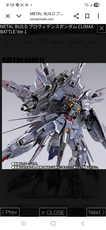 METAL BUILD 프로 다이내믹 건담 CLIMAX BATTLE Ver