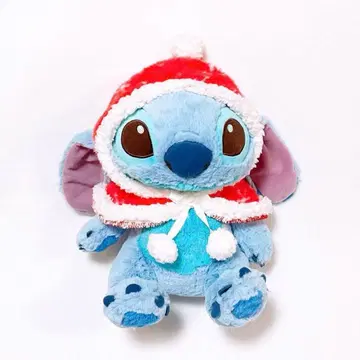 디즈니 스토어 스티치 크리스마스 겨울 모자 푹신푹신 봉제 인형 레어