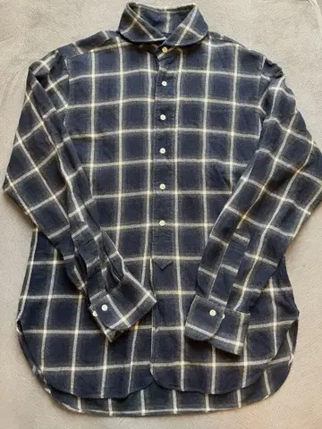 HAVERSACK 라운드 칼라 플란넬 셔츠 M 네이비