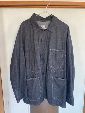 8oz. 데님 블랙 커버올 셋업