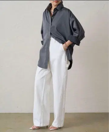 Loungedress 페인터 데님 라운지 드레스 화이트 M 사이즈