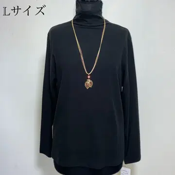 일본제 새상품 따뜻한 소재 미프 스웨이드 보틀넥 블랙 L 사이즈