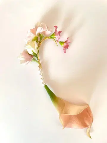 플라워 이어커프 이어커프 웨딩 촬영 액세서리