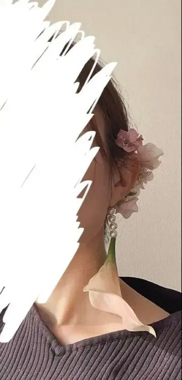 플라워 이어커프 이어커프 웨딩 촬영 액세서리