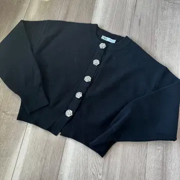 zara 가디건 장미 장미 로즈 버튼 블랙