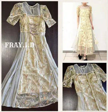 FRAY I.D 엔이더리 드레스 플로럴 자수 원피스