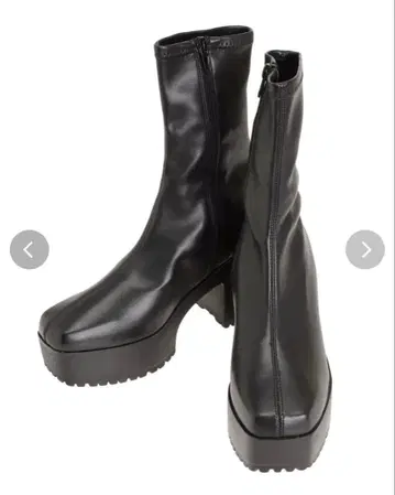 EVOL 플랫폼 스퀘어 스트레치 부츠 블랙 ( M 사이즈 )