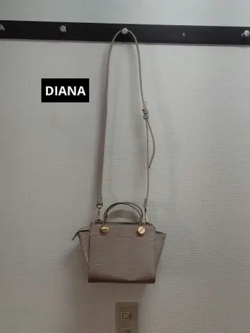 DIANA 악어 엠보싱 베이지 숄더백[FF]