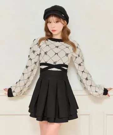 apres jour 백리본 니트탑