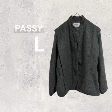 PASSY 파씨 노카라 코트 숏 기장 아우터 자켓 L