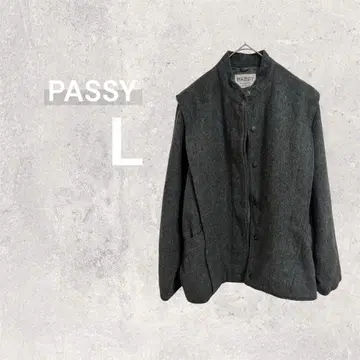 PASSY 파씨 노카라 코트 숏 기장 아우터 자켓 L