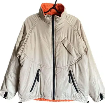 리버서블 자켓 오렌지 후드 부착 수납형