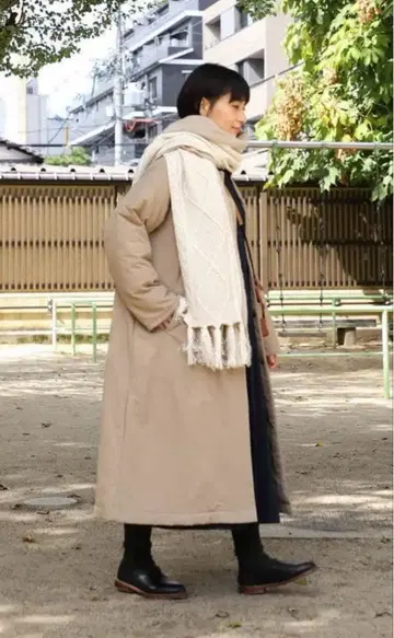 무모쿠테키 충전솜 롱 코트