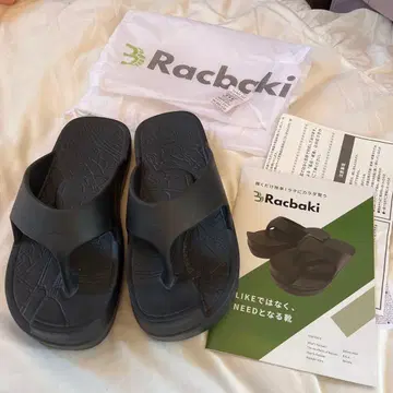 [] 라쿠바키 Racbaki 이지 샌들 블랙 L 사이즈 블랙