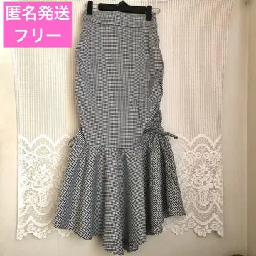 RESEXXY 리젝시 머메이드 스커트 깅엄 스커트