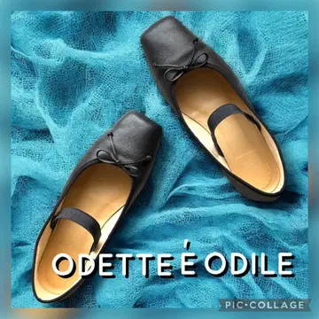 새상품급 ODETTE E ODILE 발레 슈즈 블랙 25cm 스퀘어