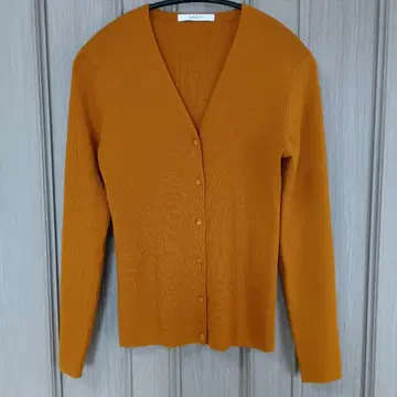 ANAYI V넥 리브 가디건 울 38