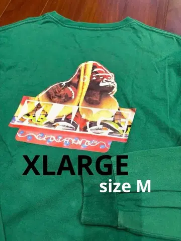 [ XLARGE ] 엑스라지 긴팔 티셔츠 그린 M 사이즈