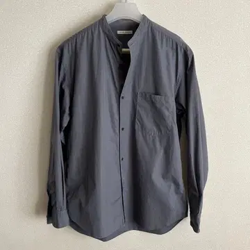 [고급] 토마스 메이슨 밴드 카라 셔츠 L 그레이 유나이티드 애로우즈