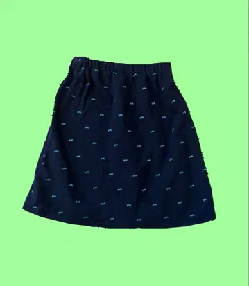 BEAMS BOY 네이비 자수 숏팬츠