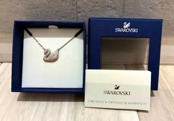 Swarovski 백조 모티브 목걸이 핑크