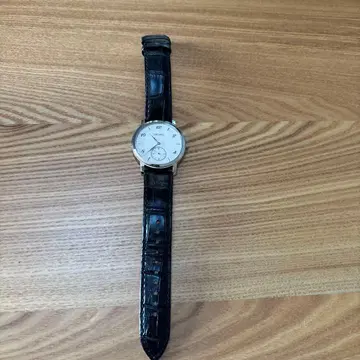 SEIKO 블랙 가죽 손목시계