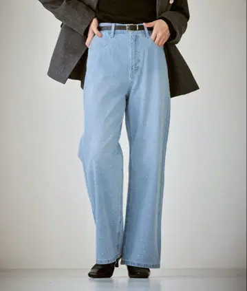 반짝이는 비쥬 데님 블루