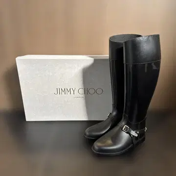 JIMMY CHOO 지미추 스트랩 포함 레인부츠 블랙 37