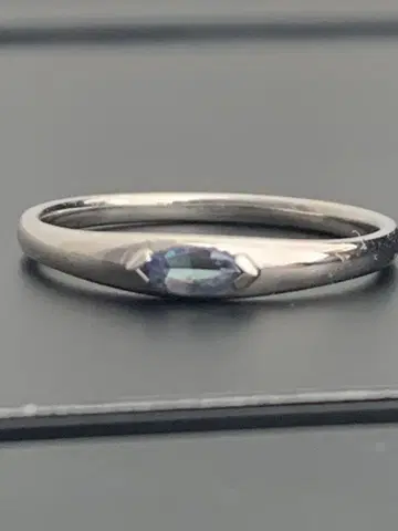 PT 블루 다이아몬드 0.12ct 심플 반지