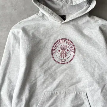 15196 thisisneverthat 덤블 프린트 두꺼운 후드티