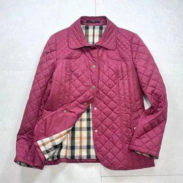 [ 컨디션 최상 ] DAKS 체크 무늬 퀼팅 자켓 보르도 사이즈 42