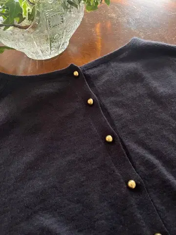 [ Drawer ] 캐시미어 보트넥 볼레로 판초 네이비