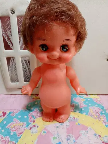 레트로 소프트 비닐 인형 일본제 20cm
