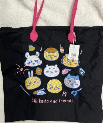 치이카와 토킹 헤즈 자수 토트백 하치와레 토끼 모몽가 랏코