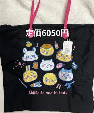 치이카와 토킹 헤즈 자수 토트백 하치와레 토끼 모몽가 랏코