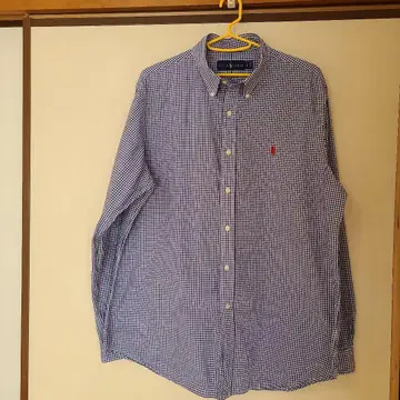 랄프 로렌 긴팔 버튼 다운 셔츠 / 체크 (네이비)