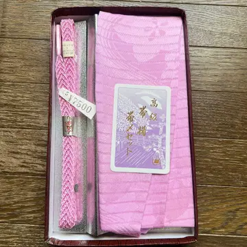 고급 오비 장식 천 오비 끈 세트 핑크