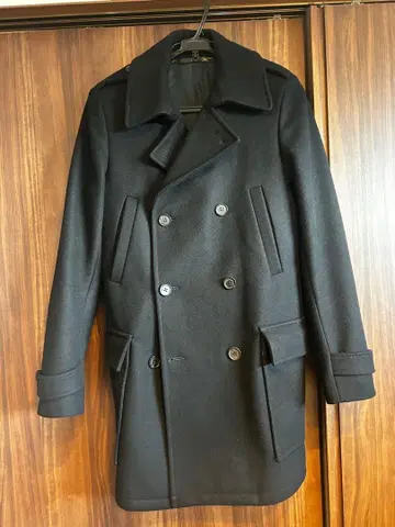 KRIS VAN ASSCHE 블랙 피 코트