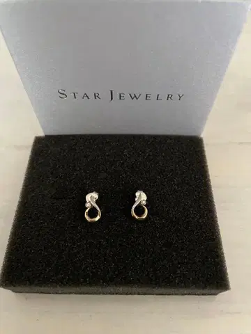 스타 주얼리 K10PG x 다이아몬드 x 실버 귀걸이