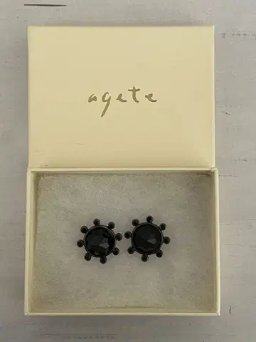 agete 아가트 오닉스 귀걸이