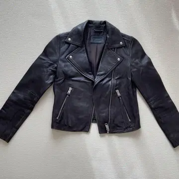 ALLSAINTS 다크 브라운 더블 라이더 자켓 EU 36