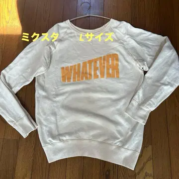 믹스타 WHATEVER 프린트 아이보리 맨투맨 L 사이즈