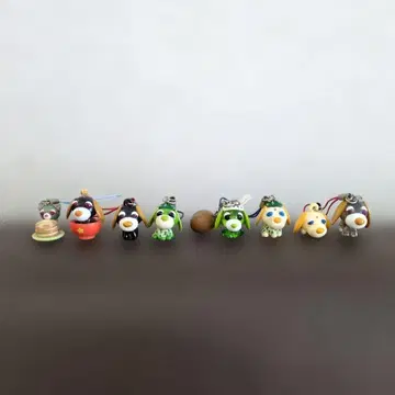 브라운 7마리와 고양이 1마리 캐릭터 스트랩 8종 세트