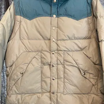 DM 다운 자켓 베이지 파랑 DENVERDOWN 빈티지