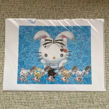 헬로키티 클리어 파일 6장 세트 파란 장미와 앨리스