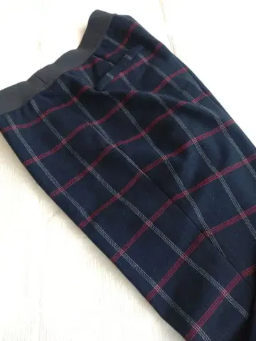 m-fil 엠필 이지 트라우저 네이비 체크 무늬